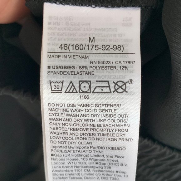 GAP GapFit Runaround Pants Medium Black NWT - Picture 7 of 8